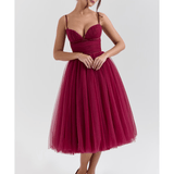 Countess Cabernet Mulle Midi Dress - Endless - UAE Rental and Resale for Women's Fashion