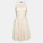 Cream Jacquard Sleeveless Dress - Endless - UAE Rental and Resale for Women's Fashion