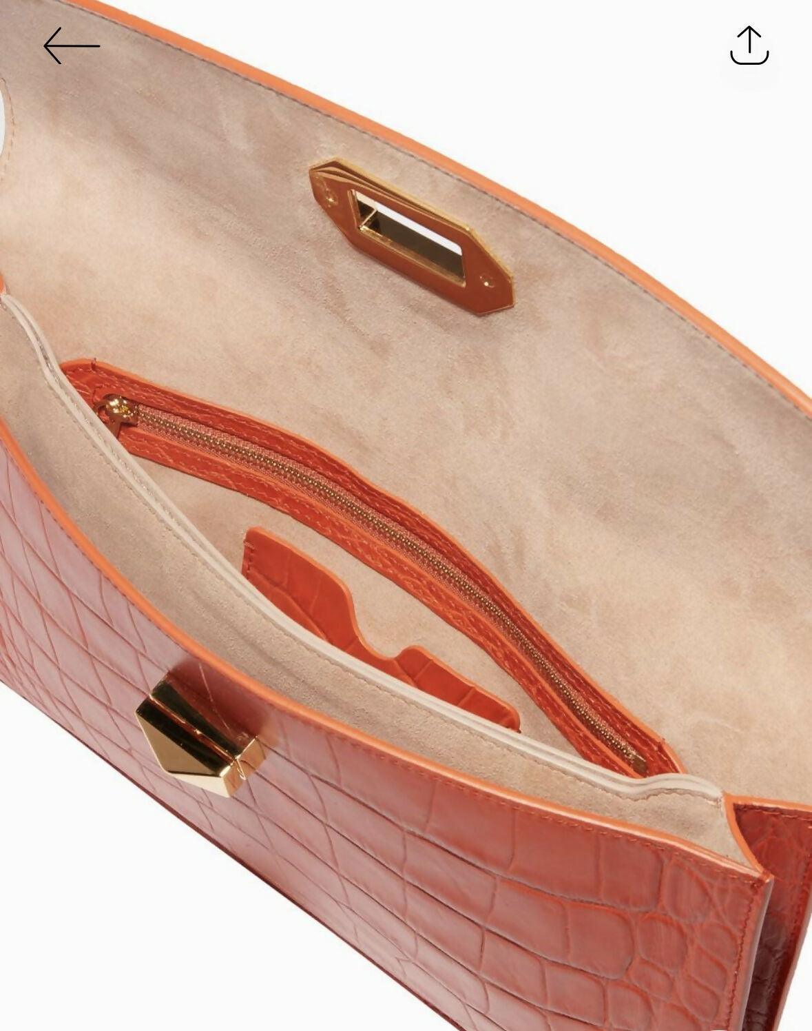 Croc Envelope Clutch - Endless - UAE Rental and Resale for Women's Fashion