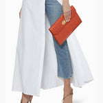 Croc Envelope Clutch - Endless - UAE Rental and Resale for Women's Fashion