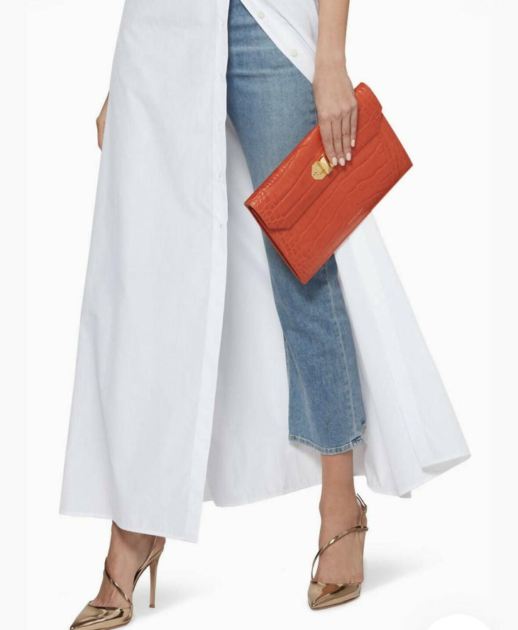 Croc Envelope Clutch - Endless - UAE Rental and Resale for Women's Fashion
