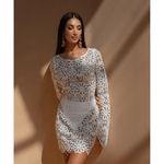 Crochet Floral Mini Dress - Endless - UAE Rental and Resale for Women's Fashion
