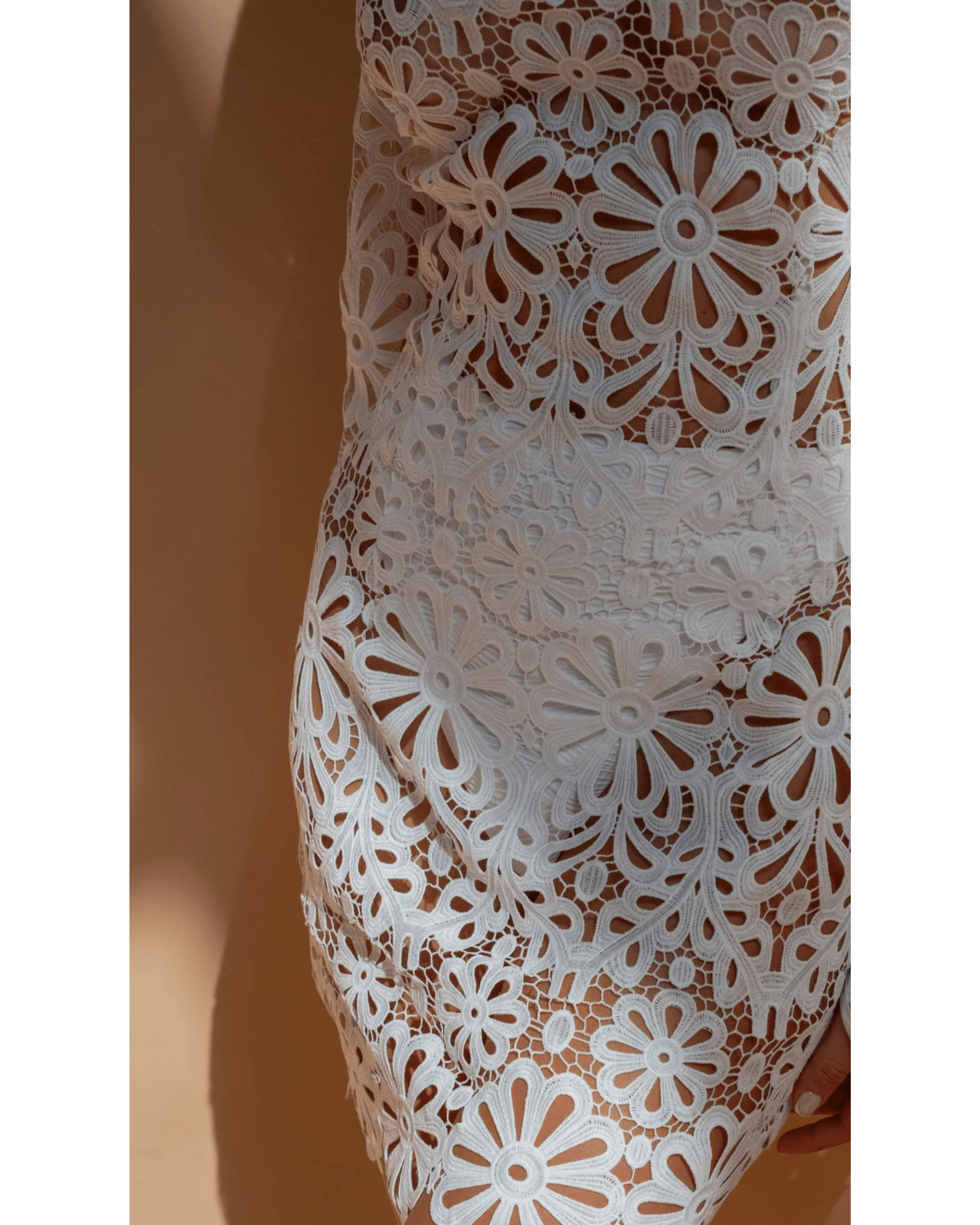 Crochet Floral Mini Dress - Endless - UAE Rental and Resale for Women's Fashion