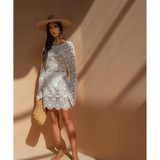 Crochet Floral Mini Dress - Endless - UAE Rental and Resale for Women's Fashion