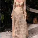 Crochet-knit Maxi Swimsuit And Skirt - Endless - UAE Rental and Resale for Women's Fashion