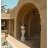 Crochet Short Sleeved Crop Top in White - Endless - UAE Rental and Resale for Women's Fashion