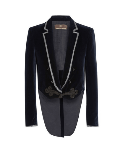 Cropped Embellished Velvet Jacket - Endless