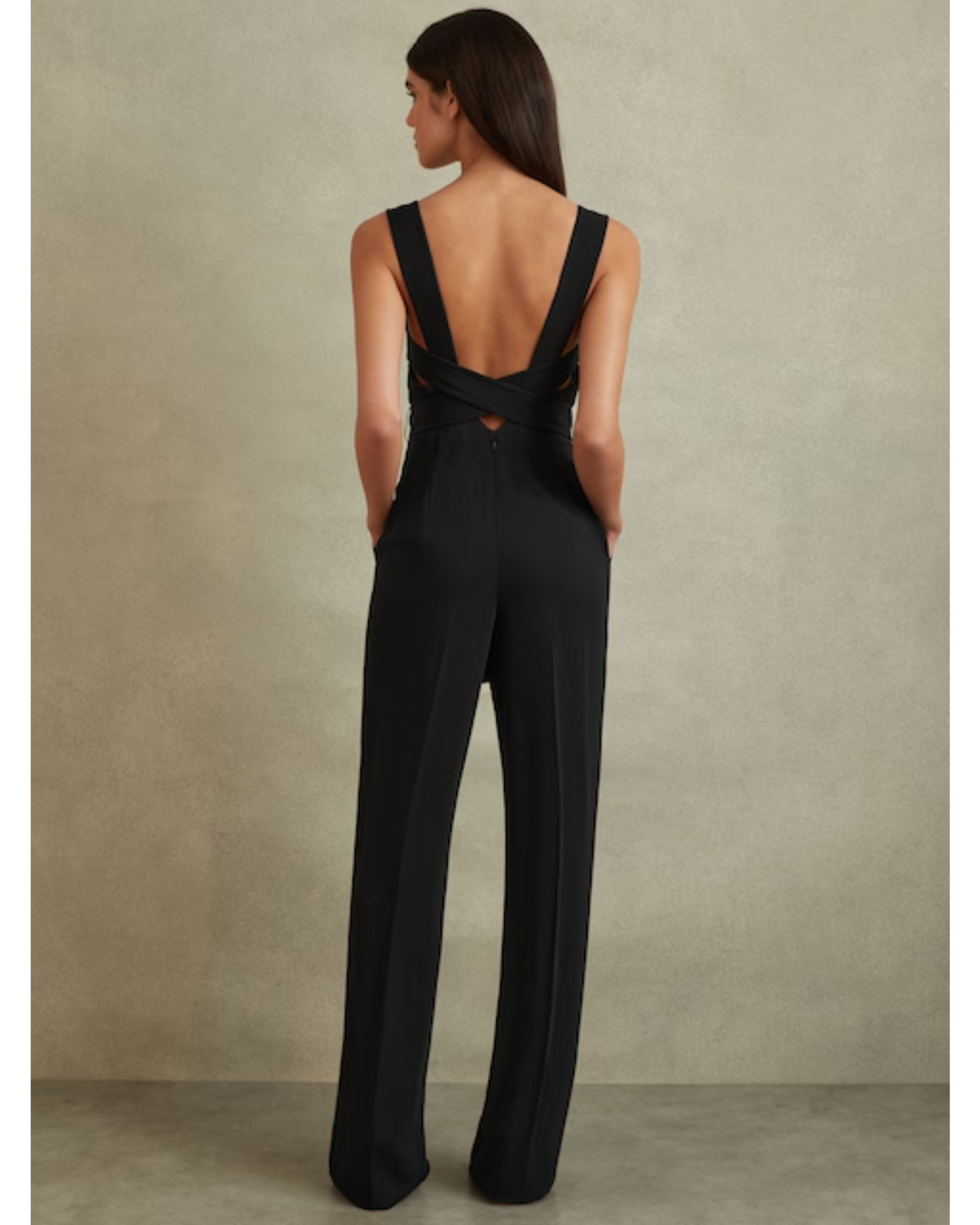 Cross Back Belted Jumpsuit - Endless - UAE Rental and Resale for Women's Fashion