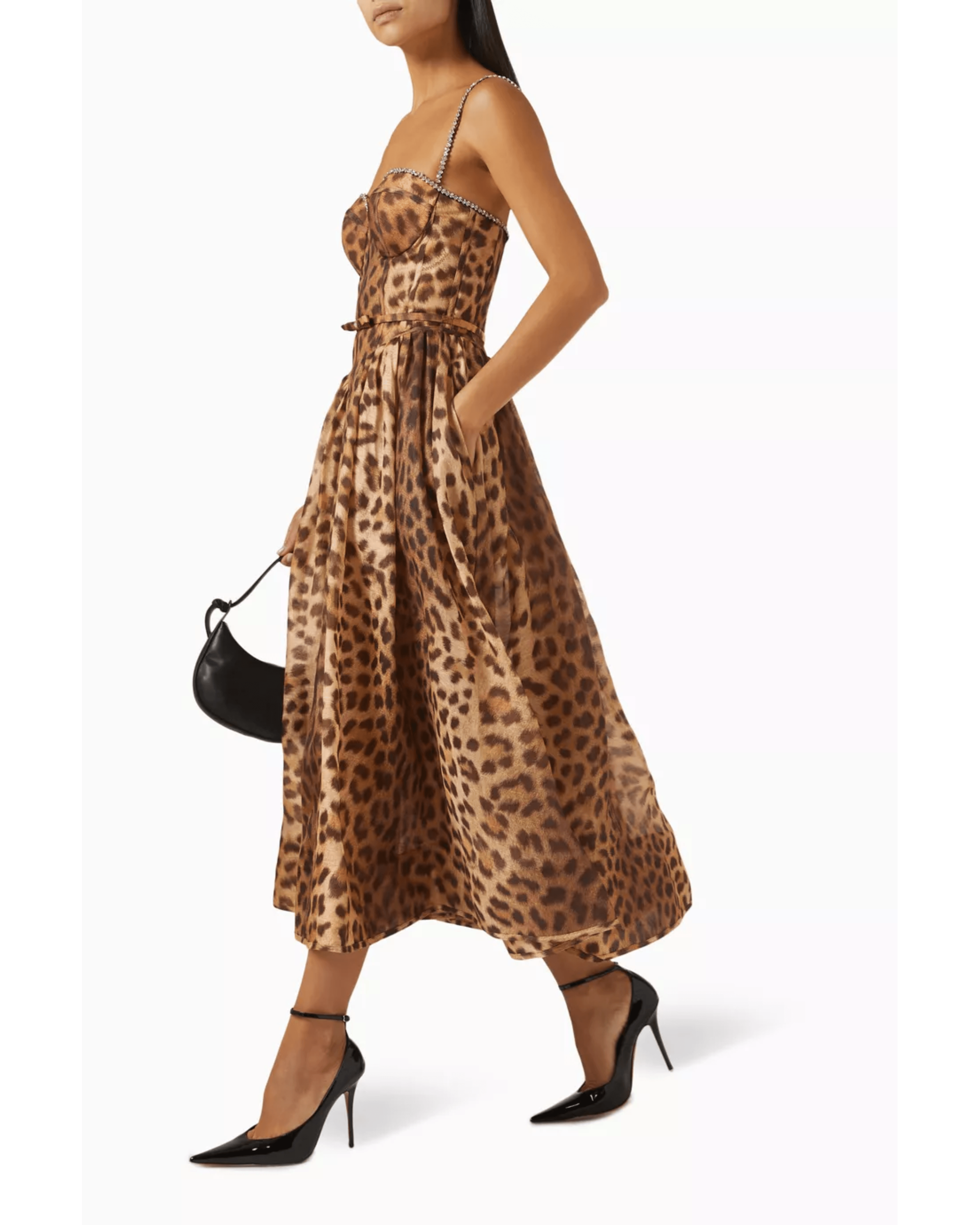 Crush Panelled Midi Dress - Endless - UAE Rental and Resale for Women's Fashion