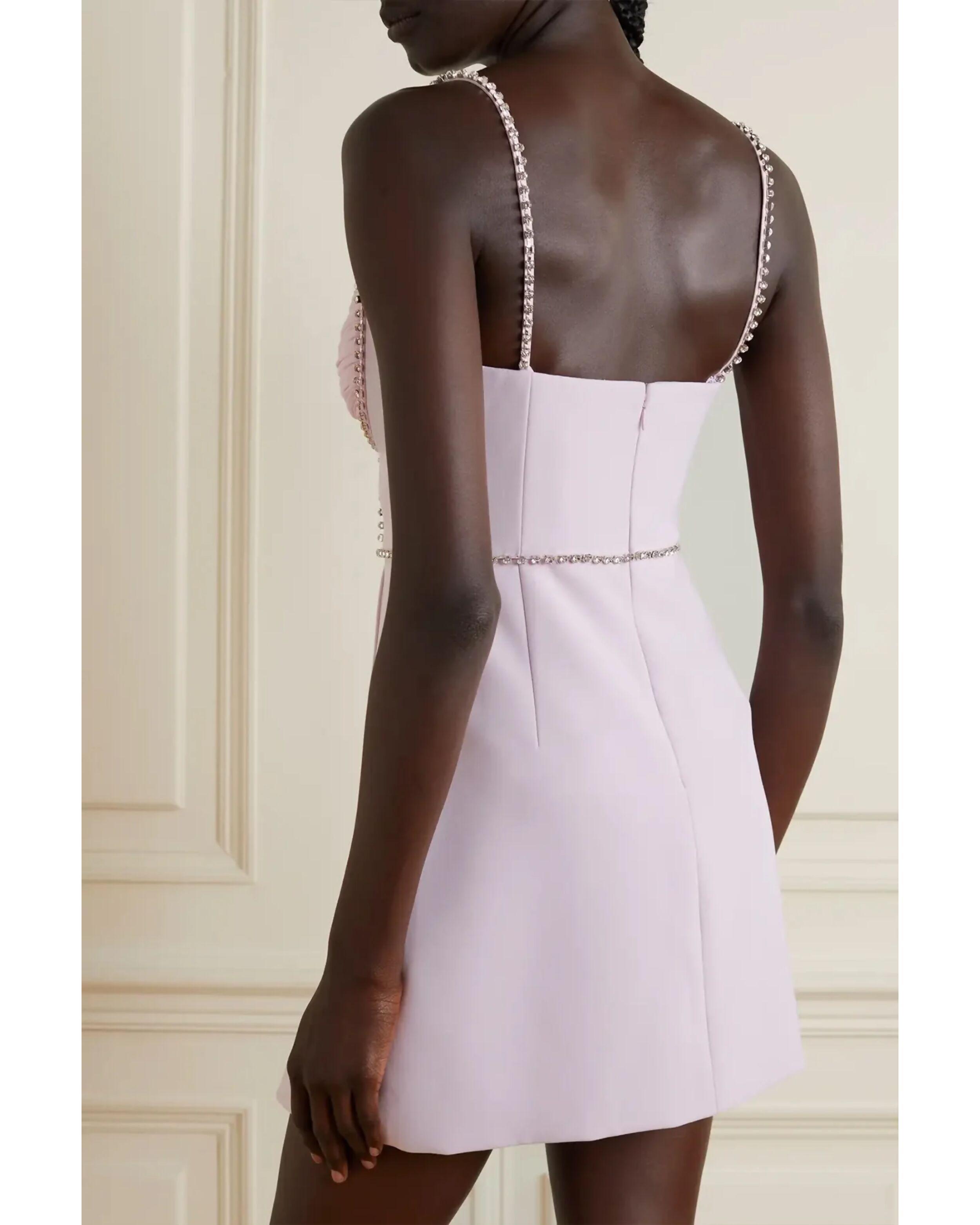 Crystal-Embellished Crepe Mini Dress - Endless - UAE Rental and Resale for Women's Fashion