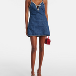 Crystal-embellished Denim Mini Dress - Endless - UAE Rental and Resale for Women's Fashion