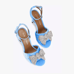 Crystal Embellished Velvet Sandals - Endless - UAE Rental and Resale for Women's Fashion