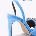 Crystal Embellished Velvet Sandals - Endless - UAE Rental and Resale for Women's Fashion
