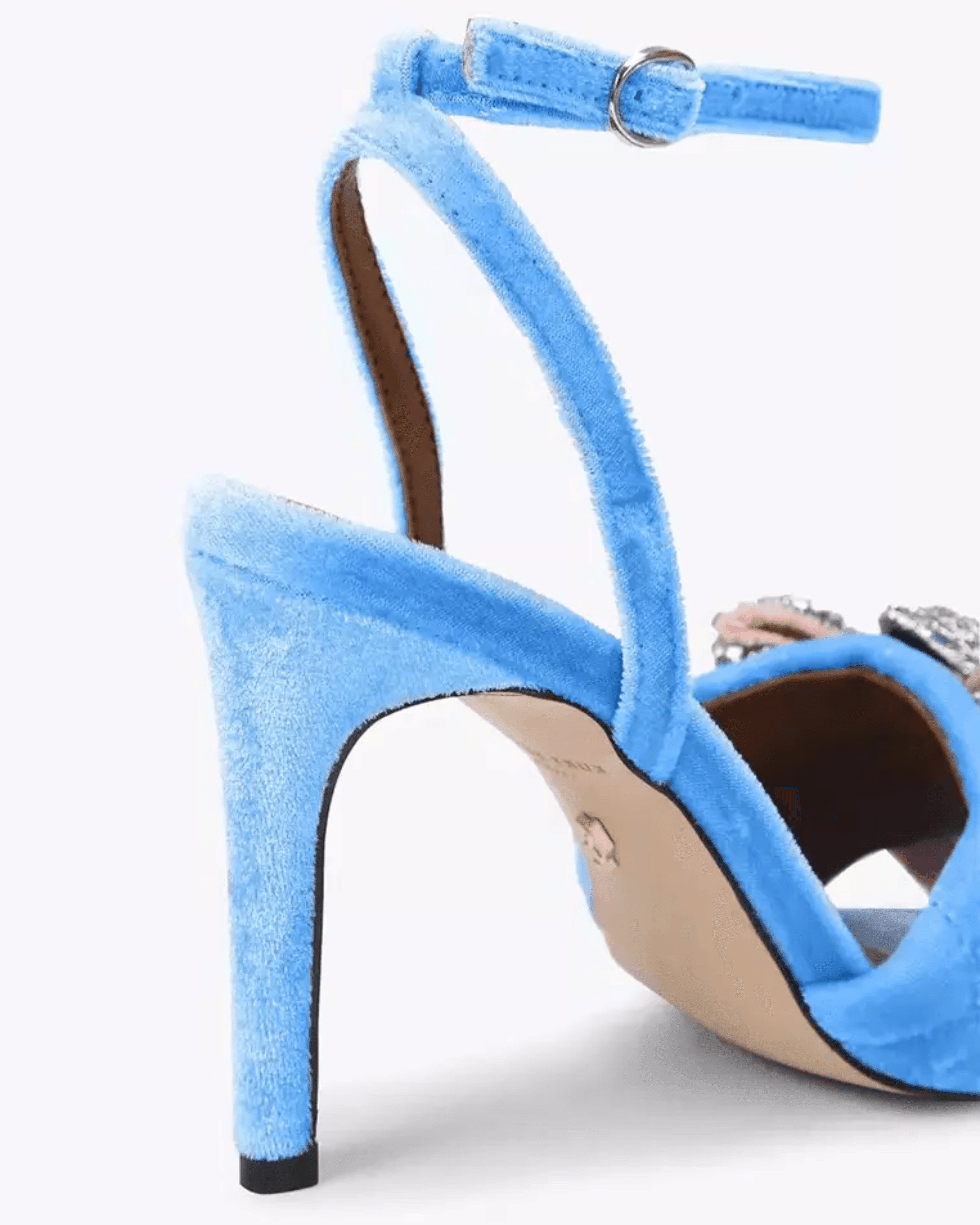 Crystal Embellished Velvet Sandals - Endless - UAE Rental and Resale for Women's Fashion