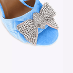 Crystal Embellished Velvet Sandals - Endless - UAE Rental and Resale for Women's Fashion