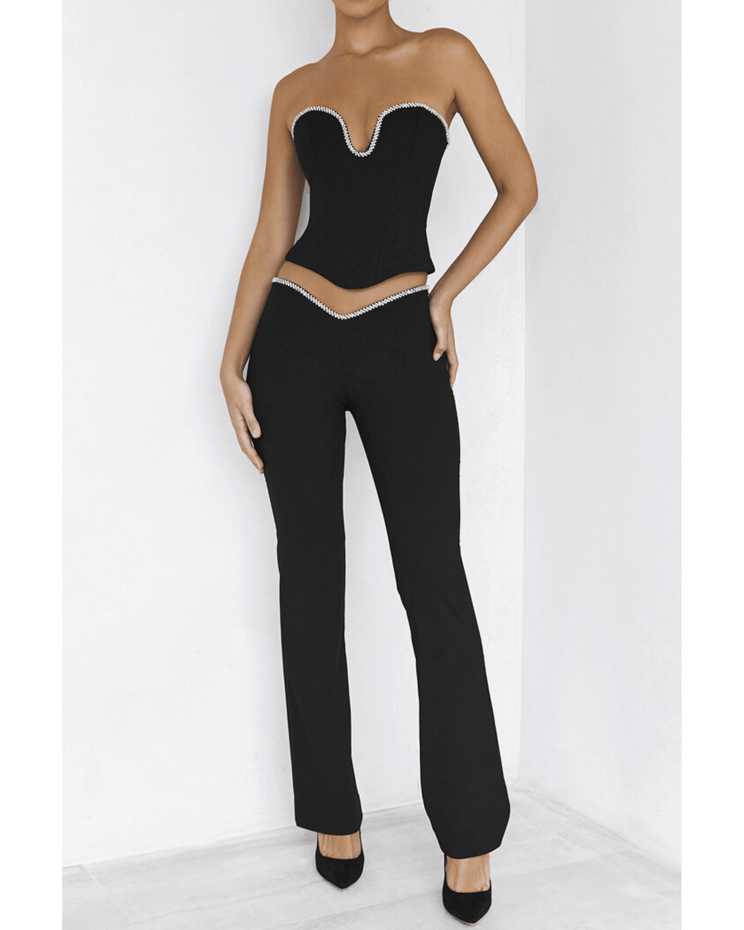 Crystal Trimmed Co-ord Sets - Endless - UAE Rental and Resale for Women's Fashion