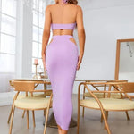 Cut-out Bodycon Midi Dress in Lavender - Endless - UAE Rental and Resale for Women's Fashion