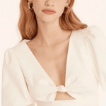 Cutout Puff-sleeve Dress - Endless - UAE Rental and Resale for Women's Fashion