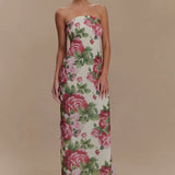 Ella Strapless Chiffon Maxi Dress
