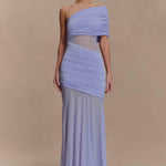 Dallas One Shoulder Mesh Maxi Dress - Endless - UAE Rental and Resale for Women's Fashion