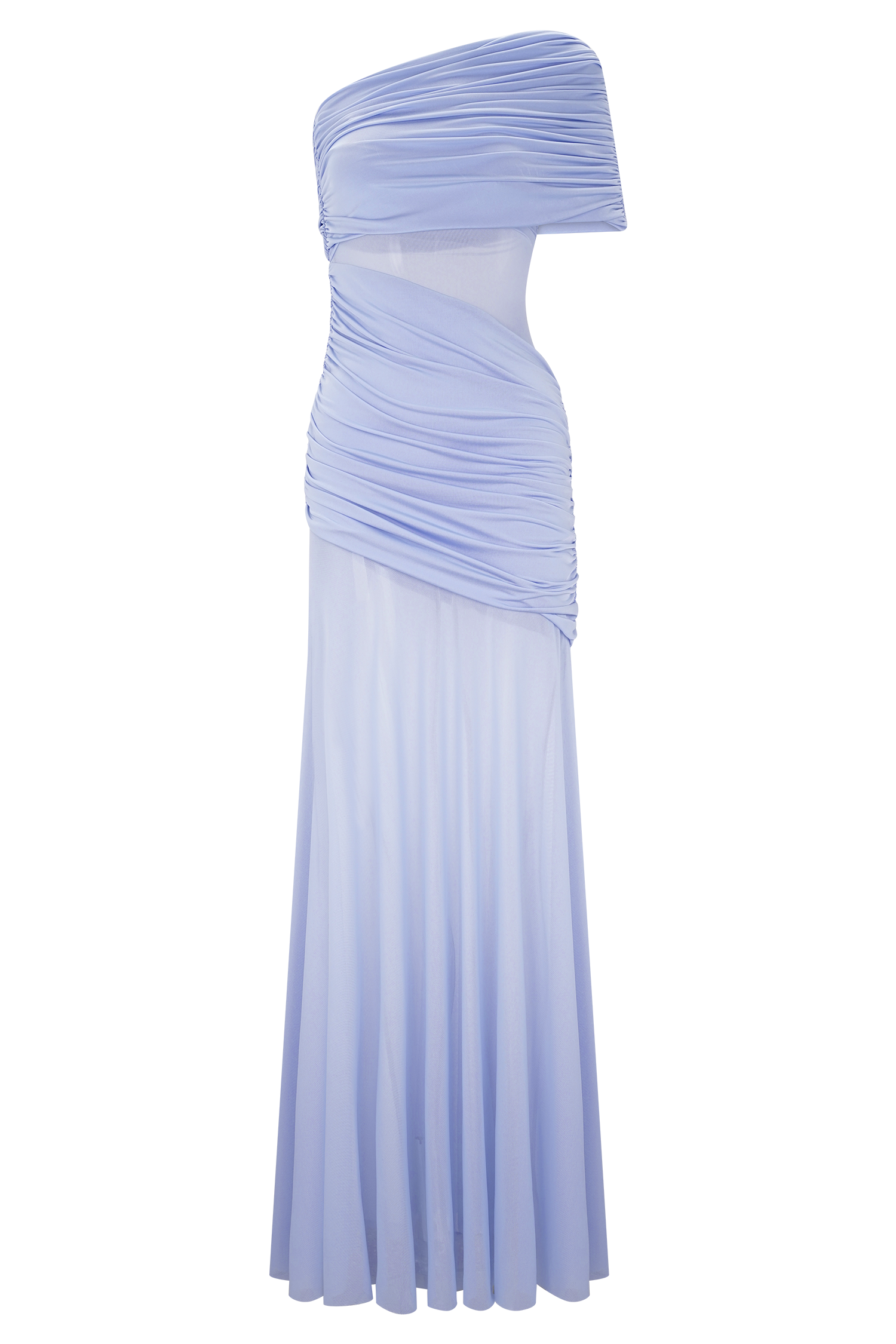 Dallas One Shoulder Mesh Maxi Dress - Endless - UAE Rental and Resale for Women's Fashion