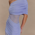 Dallas One Shoulder Mesh Maxi Dress - Endless - UAE Rental and Resale for Women's Fashion