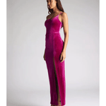 Daniella Magenta Velvet Maxi Dress - Endless - UAE Rental and Resale for Women's Fashion