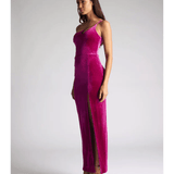Daniella Magenta Velvet Maxi Dress - Endless - UAE Rental and Resale for Women's Fashion