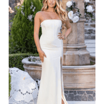 Daphne White Bandeau Maxi Dress - Endless - UAE Rental and Resale for Women's Fashion