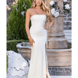Daphne White Bandeau Maxi Dress - Endless - UAE Rental and Resale for Women's Fashion