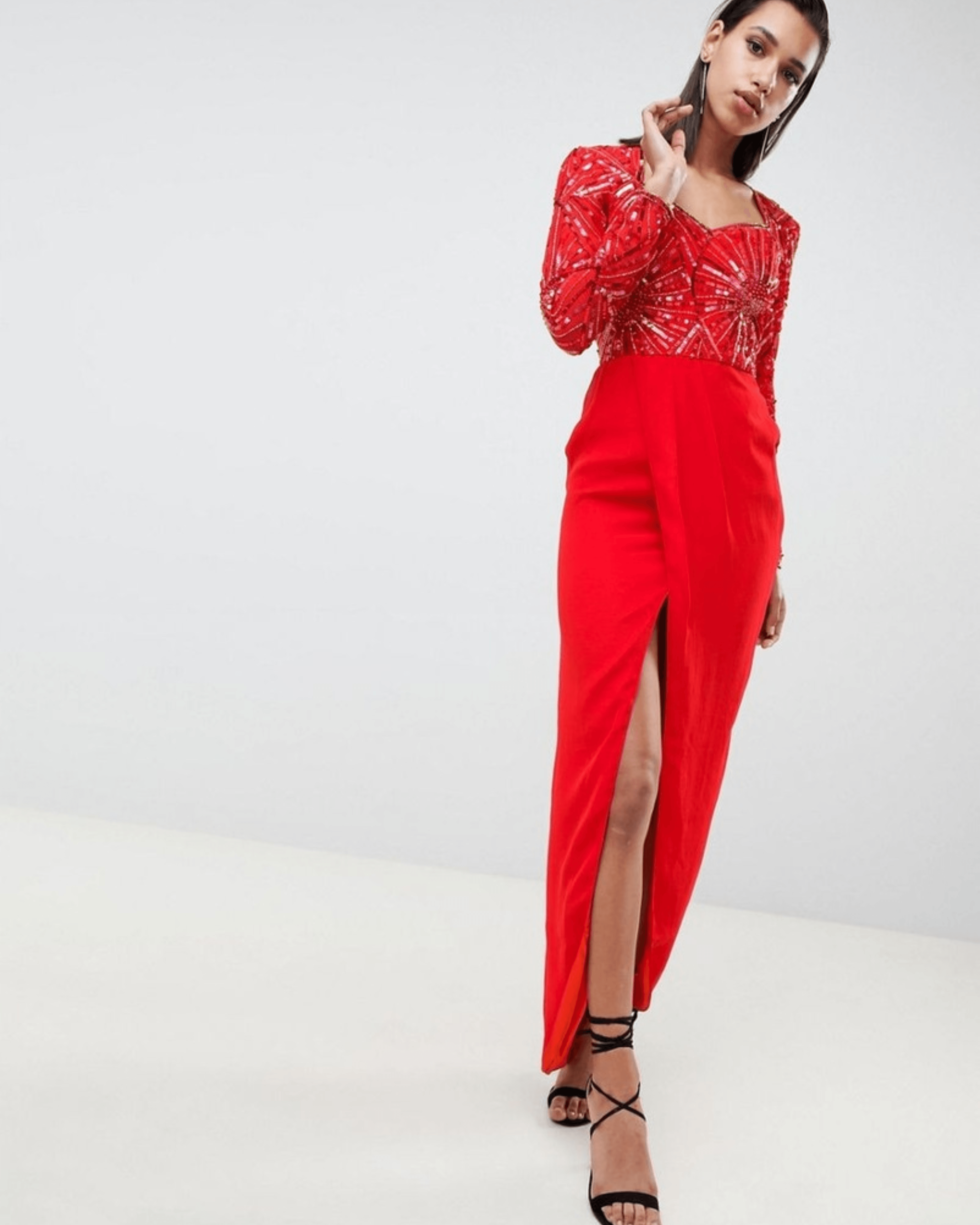Darline Embellished Sweetheart Maxi Dress - Endless - UAE Rental and Resale for Women's Fashion