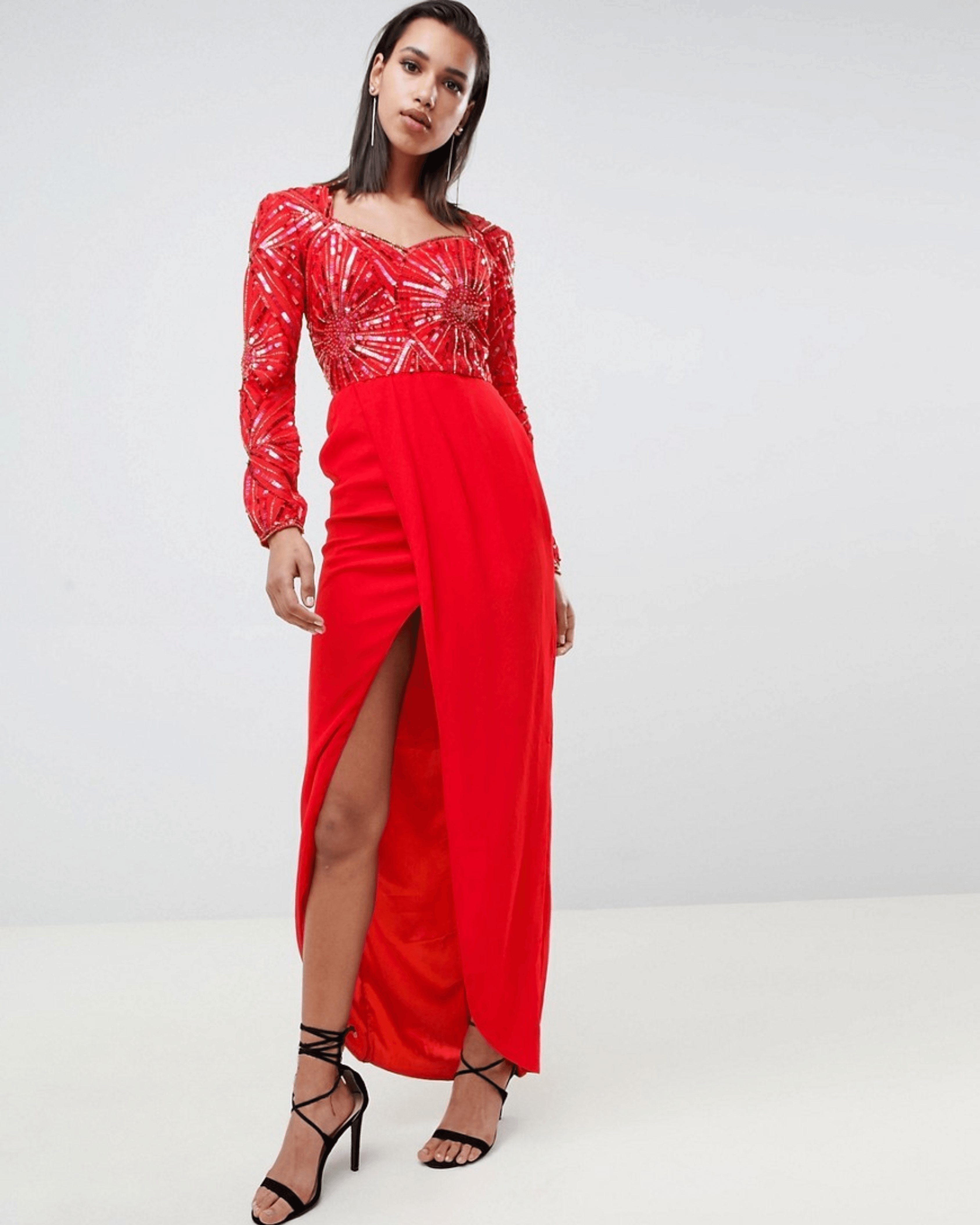 Darline Embellished Sweetheart Maxi Dress - Endless - UAE Rental and Resale for Women's Fashion