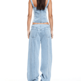 Daydream Tie Up Jeans - Endless - UAE Rental and Resale for Women's Fashion