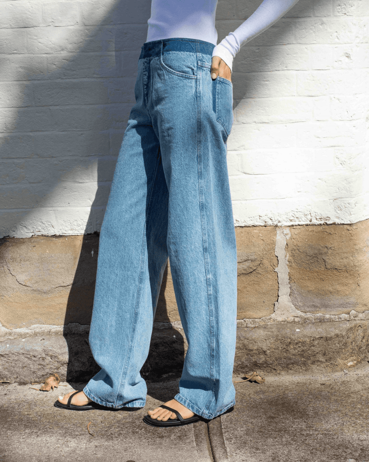 Deconstruct Denim Jean - Endless - UAE Rental and Resale for Women's Fashion