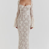 Delilah Vintage Lace Maxi Dress