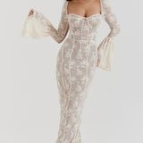 Delilah Vintage Lace Maxi Dress