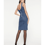 Denim Panneled Midi Dress - Endless - UAE Rental and Resale for Women's Fashion