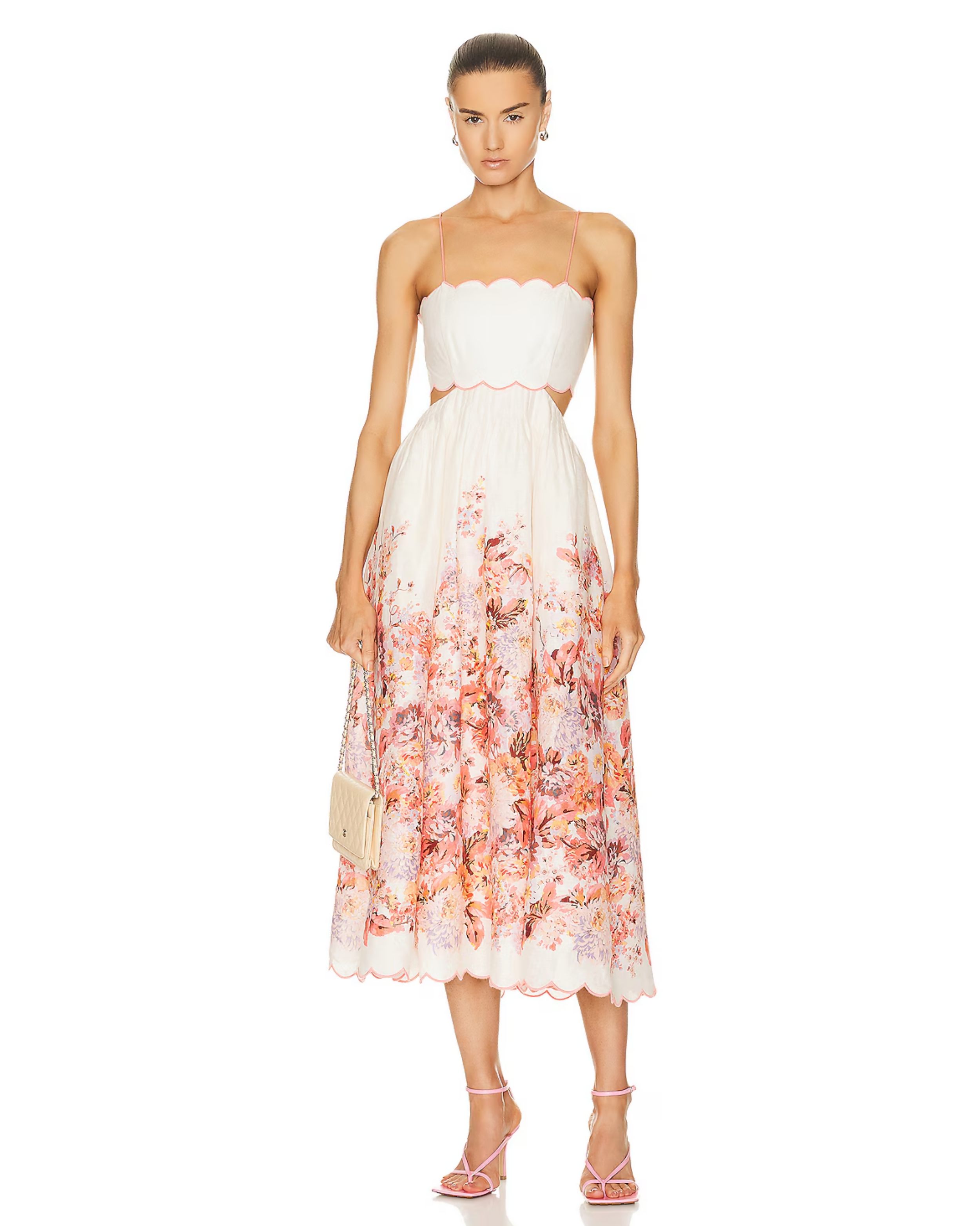Devi Scallop Midi Dress - Endless - UAE Rental and Resale for Women's Fashion