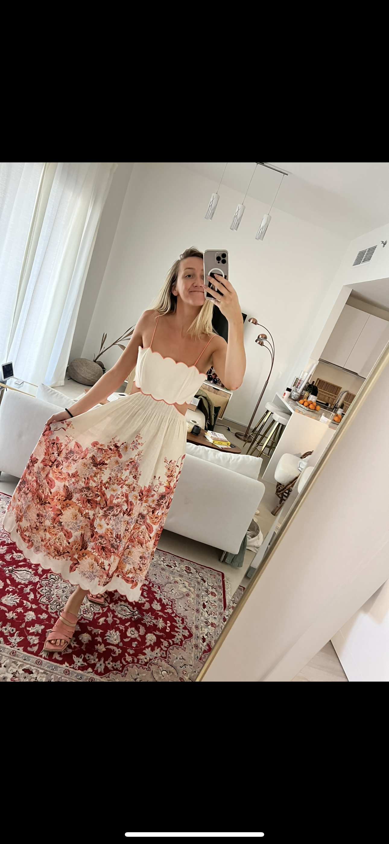 Devi Scallop Midi Dress - Endless - UAE Rental and Resale for Women's Fashion
