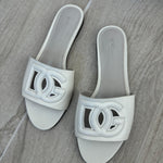 Dg White Leather Sandals - Endless - UAE Rental and Resale for Women's Fashion