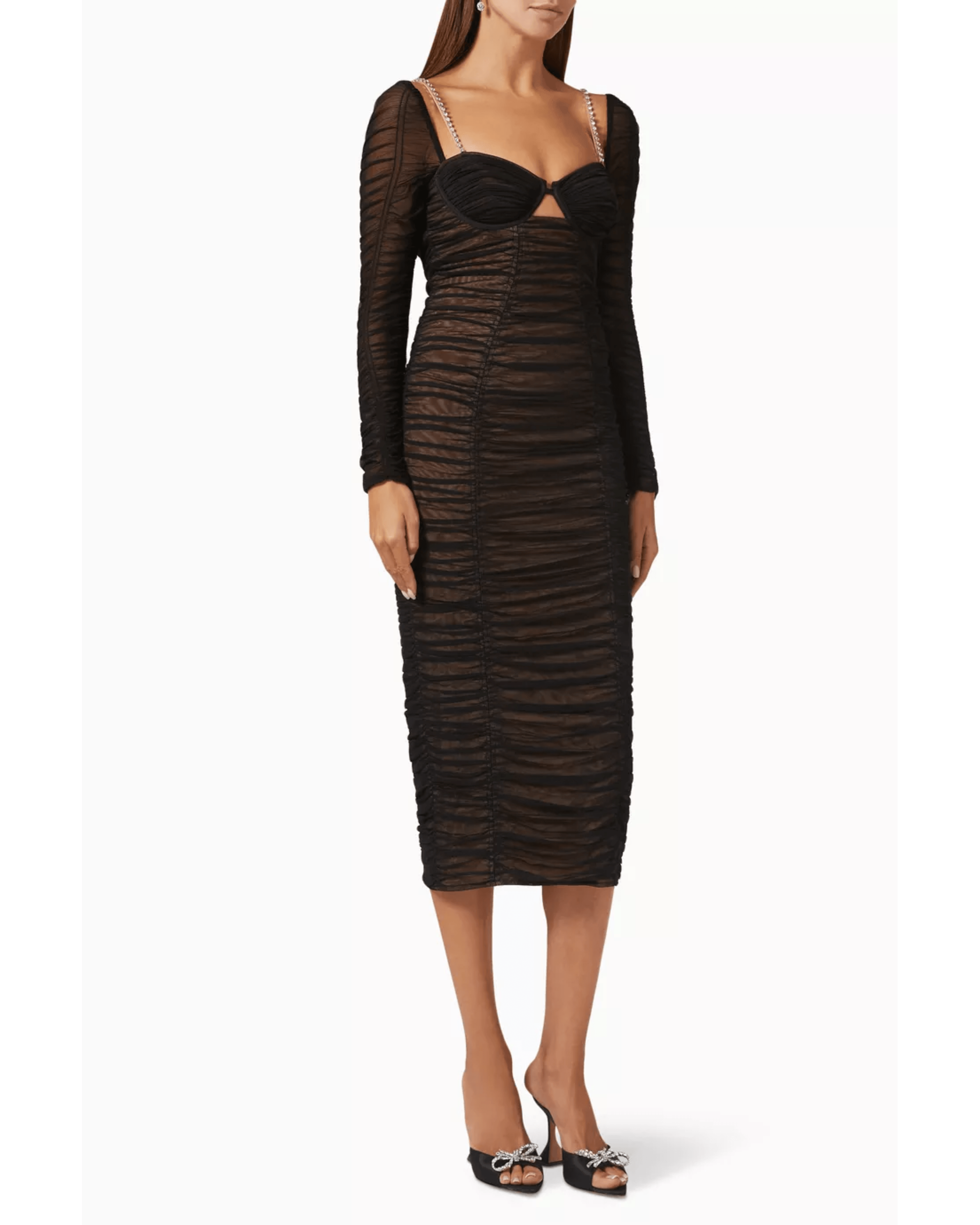 Diamante Strap Midi Dress - Endless - UAE Rental and Resale for Women's Fashion