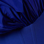 Dina Royal Blue Crepe And Taffeta Dress - Endless - UAE Rental and Resale for Women's Fashion