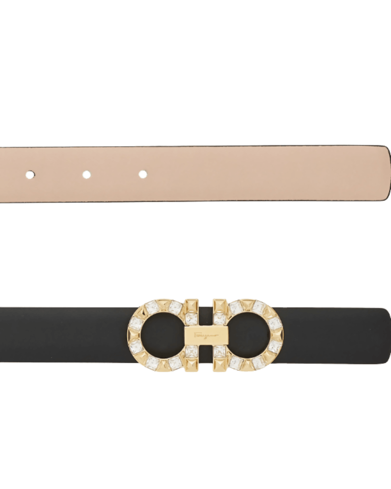 Donna Black with Gold Diamond Buckle Belt - Endless - UAE Rental and Resale for Women's Fashion