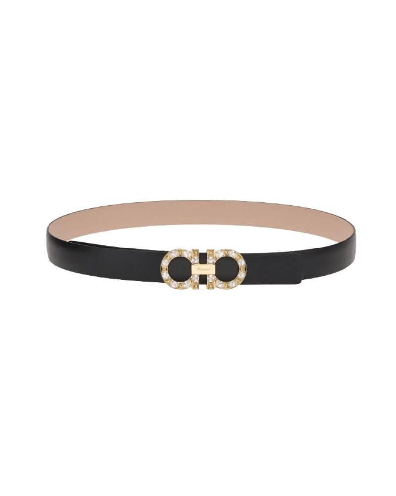 Donna Black with Gold Diamond Buckle Belt - Endless - UAE Rental and Resale for Women's Fashion