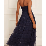 Dot Shimmer Tiered Gown - Endless - UAE Rental and Resale for Women's Fashion