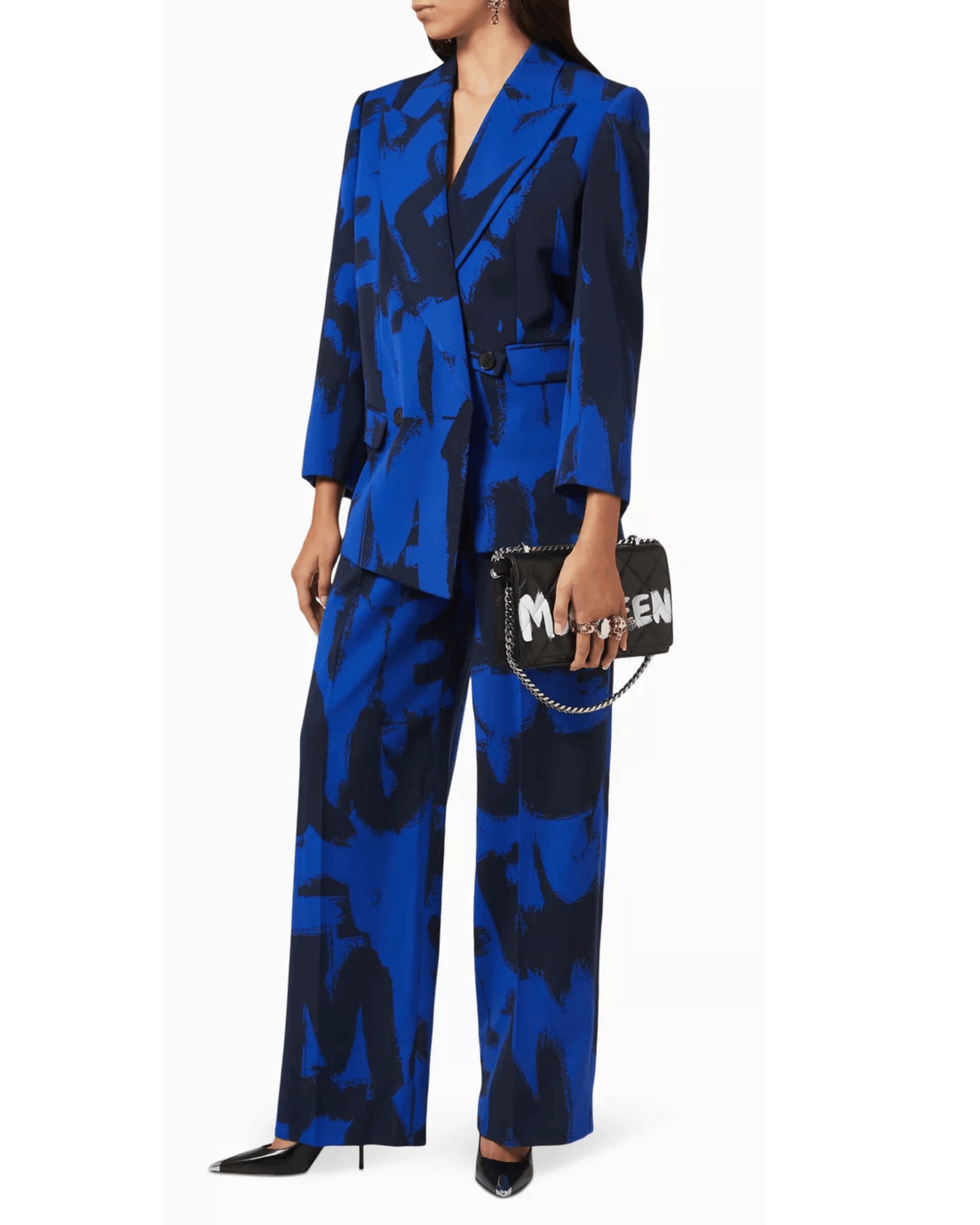Double-breasted Logo Graffiti Boxy Jacket in Wool - Endless - UAE Rental and Resale for Women's Fashion