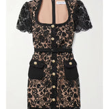 Guipure Lace Mini Dress