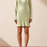 Angelica Long Sleeve Backless Mini Dress