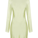 Angelica Long Sleeve Backless Mini Dress