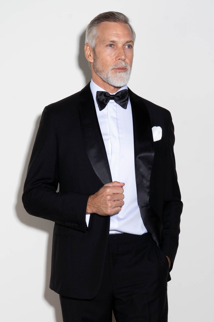 Classic black tuxedo jacket with bow tie and white shirt — Endless | Endless UAE